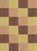 Patterned Saddle Brown Abstract Machine Washable Rug, wshpat3530