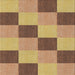 Sideview of Patterned Saddle Brown Abstract Machine Washable Rug, wshpat3530