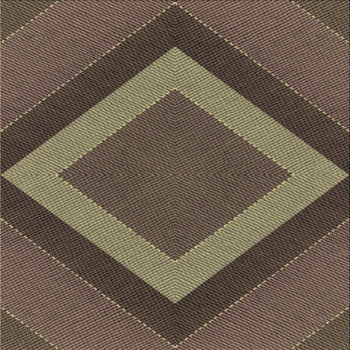Round Patterned Milk Chocolate Brown Rug, pat3531brn