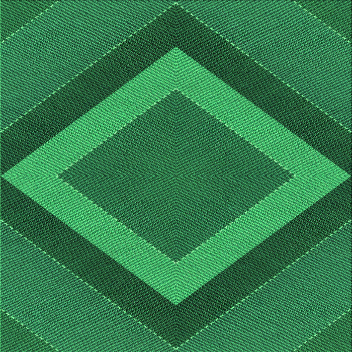 Round Machine Washable Transitional Deep Emerald Green Rug, wshpat3531grn