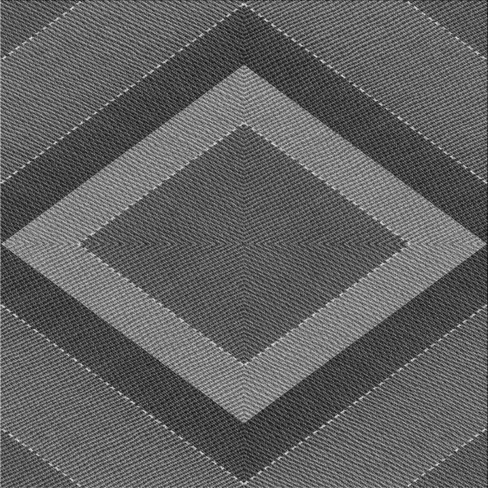 Round Patterned Dark Gray Black Rug, pat3531gry