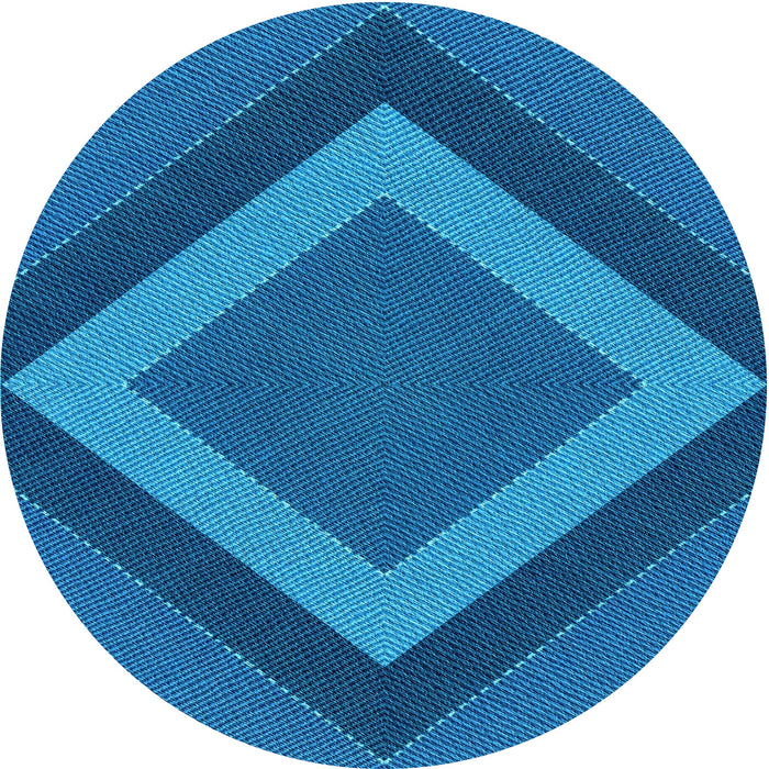 Square Patterned Blueberry Blue Rug, pat3531lblu