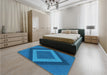 Patterned Blueberry Blue Rug in a Bedroom, pat3531lblu