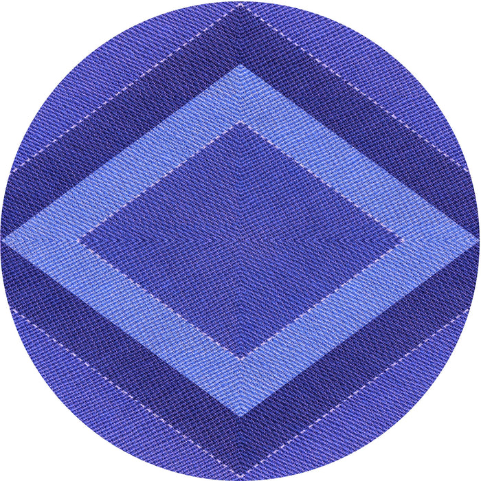 Square Patterned Light Slate Blue Rug, pat3531pur