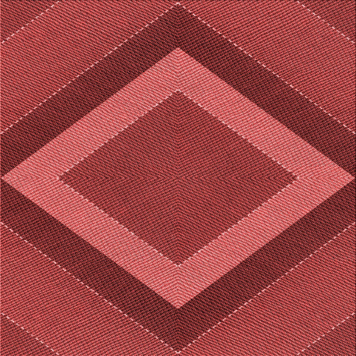 Round Patterned Tomato Red Rug, pat3531rd