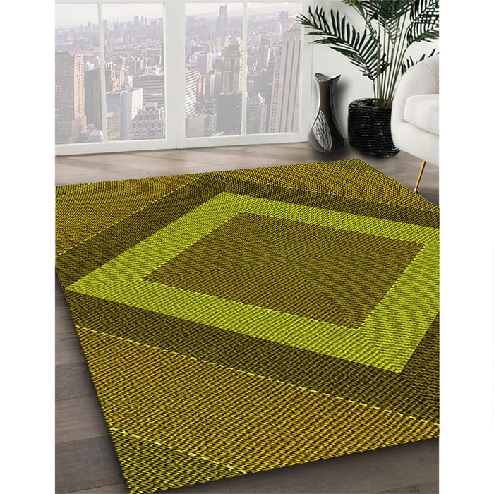 Machine Washable Transitional Brown Rug in a Family Room, wshpat3531yw