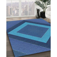 Patterned Blue Novelty Rug, pat3531