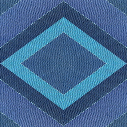 Square Patterned Blue Novelty Rug, pat3531