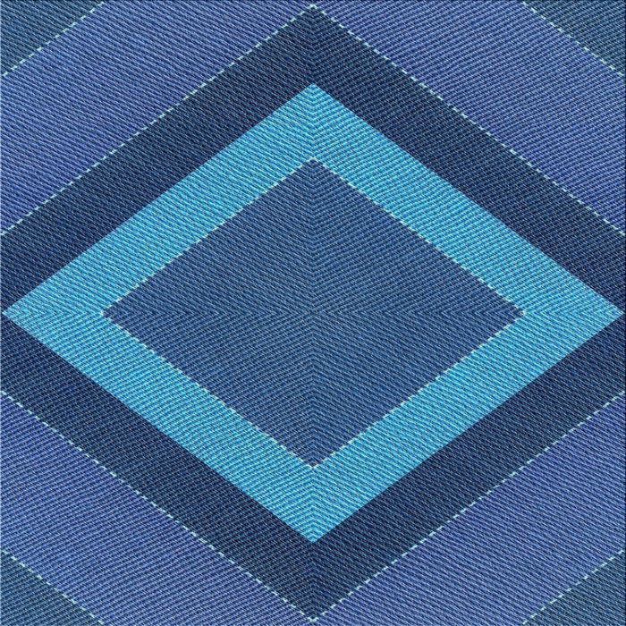 Square Patterned Blue Novelty Rug, pat3531