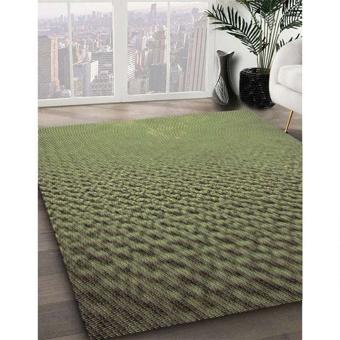Machine Washable Transitional Brass Green Rug in a Family Room, wshpat3532brn