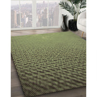 Patterned Brass Green Rug, pat3532brn