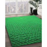 Patterned Neon Green Rug, pat3532grn