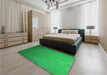 Patterned Neon Green Rug in a Bedroom, pat3532grn