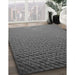 Patterned Gunmetal Gray Rug in Family Room, pat3532gry