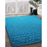 Patterned Blue Rug, pat3532lblu