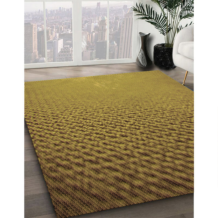 Machine Washable Transitional Dark Bronze Brown Rug in a Family Room, wshpat3532org