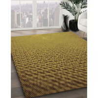 Patterned Dark Bronze Brown Rug, pat3532org