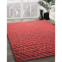 Patterned Red Rug, pat3532rd