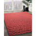 Patterned Red Rug in Family Room, pat3532rd