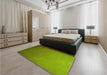 Patterned Pistachio Green Rug in a Bedroom, pat3532yw