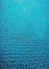 Machine Washable Transitional Aqua Cyan Blue Rug, wshpat3532