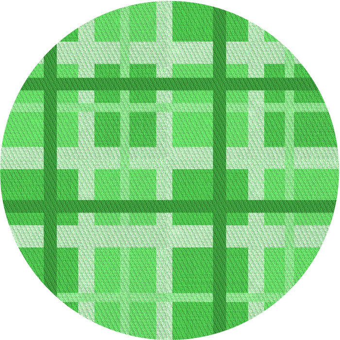 Square Patterned Neon Green Rug, pat3533grn
