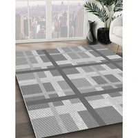 Patterned Platinum Gray Rug, pat3533gry