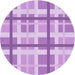 Square Patterned Purple Rug, pat3533pur