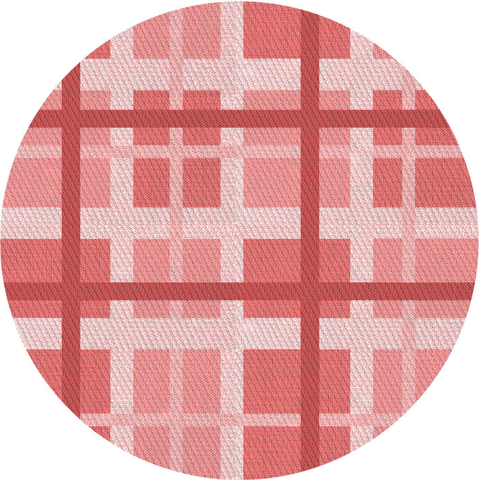Square Patterned Pastel Pink Rug, pat3533rd