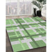 Patterned Green Novelty Rug in Family Room, pat3533