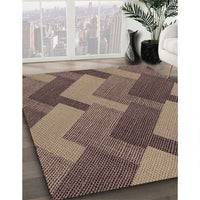 Patterned Light Copper Gold Rug, pat3534brn