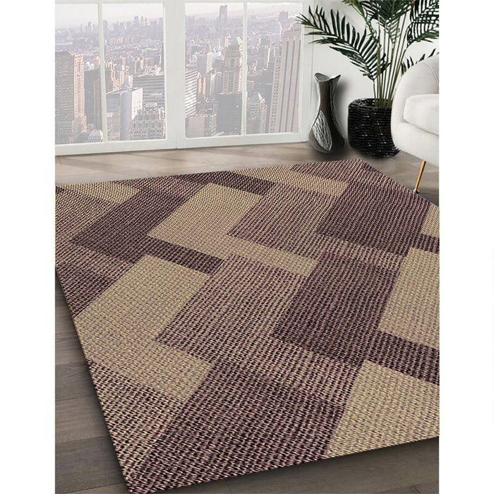 Machine Washable Transitional Light Copper Gold Rug in a Family Room, wshpat3534brn