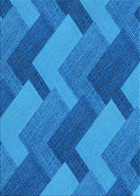 Machine Washable Transitional Blue Rug, wshpat3534lblu