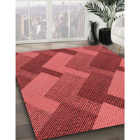 Patterned Red Rug, pat3534rd