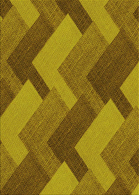 Machine Washable Transitional Yellow Rug, wshpat3534yw