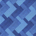 Square Patterned Blue Novelty Rug, pat3534