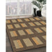 Patterned Bronze Brown Rug in Family Room, pat3535brn