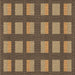 Round Machine Washable Transitional Bronze Brown Rug, wshpat3535brn