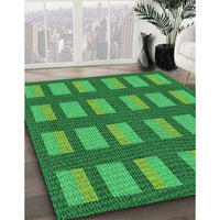 Patterned Green Rug, pat3535grn