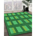 Patterned Green Rug in Family Room, pat3535grn