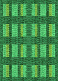 Machine Washable Transitional Green Rug, wshpat3535grn