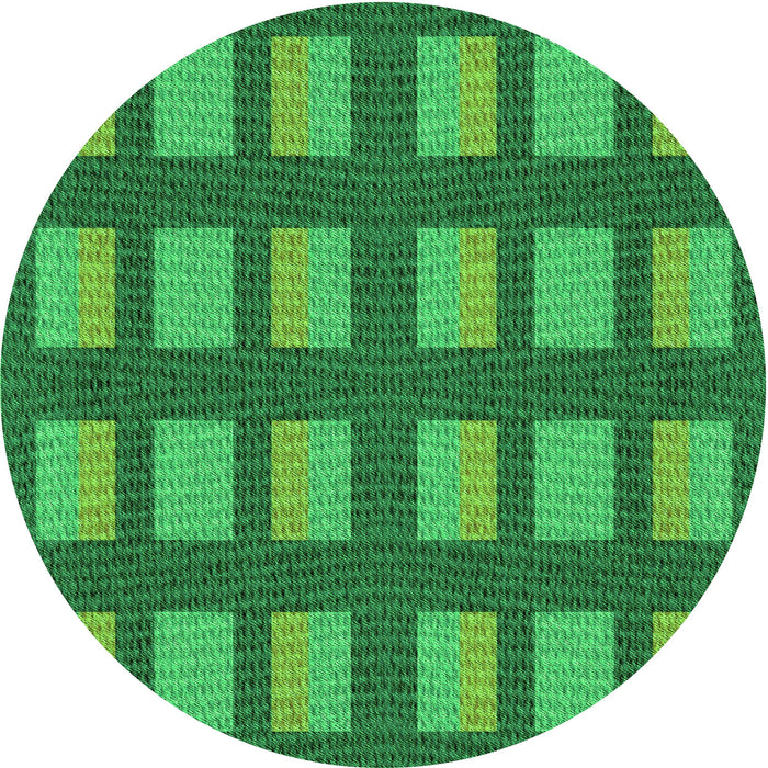 Square Machine Washable Transitional Green Rug in a Living Room, wshpat3535grn