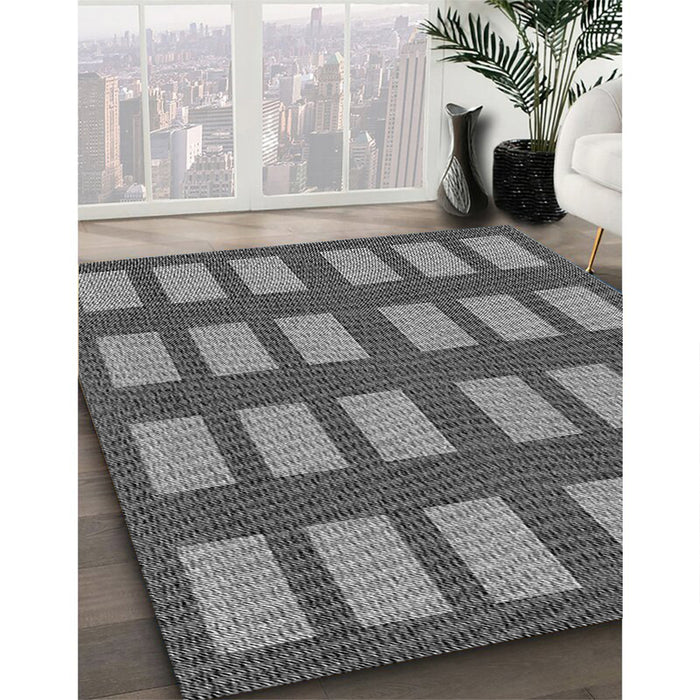 Machine Washable Transitional Gray Rug in a Family Room, wshpat3535gry