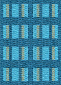 Machine Washable Transitional Blue Rug, wshpat3535lblu