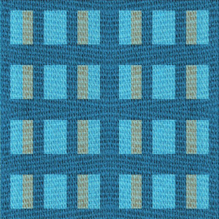 Round Patterned Blue Rug, pat3535lblu