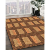 Patterned Saddle Brown Rug, pat3535org