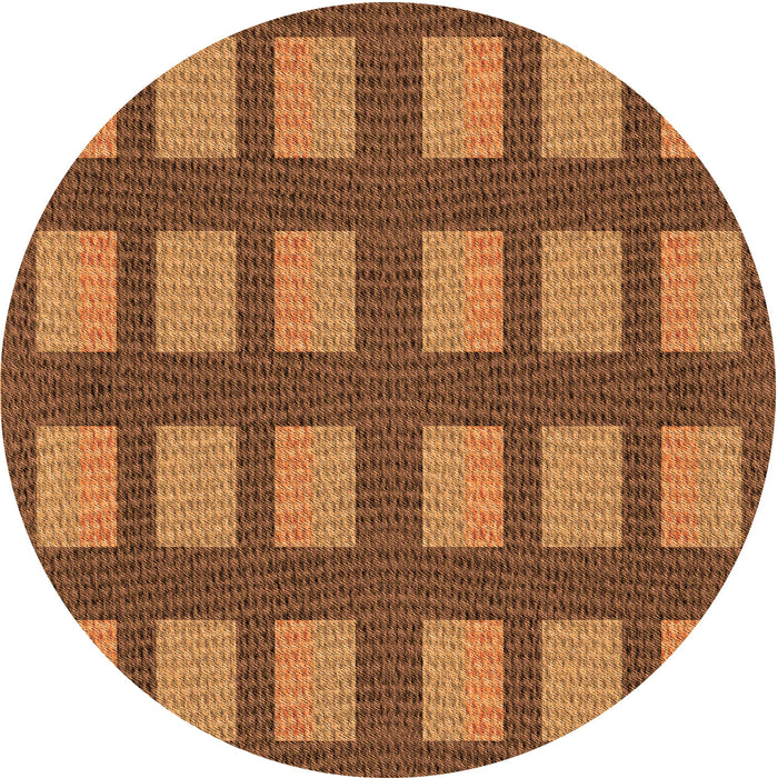 Square Machine Washable Transitional Saddle Brown Rug in a Living Room, wshpat3535org
