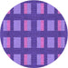 Square Patterned Amethyst Purple Rug, pat3535pur