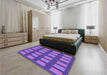 Patterned Amethyst Purple Rug in a Bedroom, pat3535pur