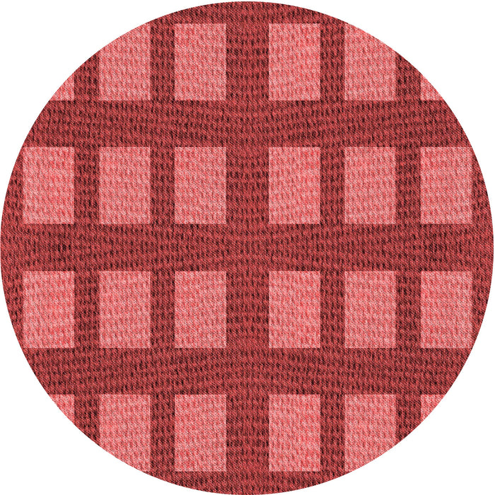 Square Patterned Red Rug, pat3535rd